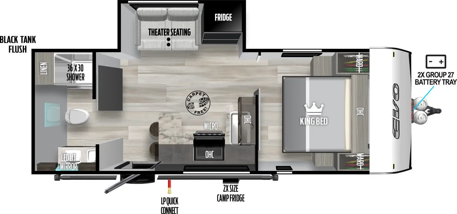 Evo East 24RB Floorplan